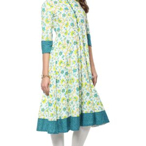 Janasya Indian Tunic Tops Cotton Kurti for Women (JNE2086-KR-389-S)