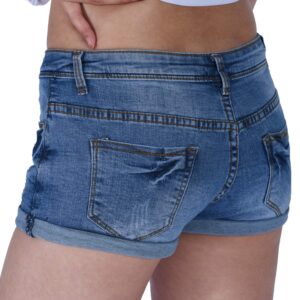 PHOENISING Women's Sexy Ripped Hole Hot Pants Girl Attractive Denim Shorts, Size 2-16