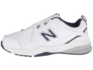 new balance men's 608 v5 casual comfort cross trainer, white/navy, 11 wide