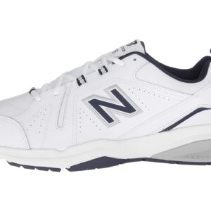 New Balance Men's 608 V5 Casual Comfort Cross Trainer, White/Navy, 11 Wide