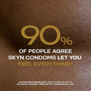 SKYN Extra Studded – 22 Count – Lubricated Latex-Free Condoms – Unique Texture Intensifies Every Moment​