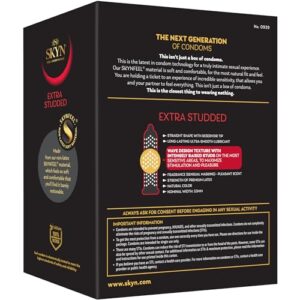 SKYN Extra Studded – 22 Count – Lubricated Latex-Free Condoms – Unique Texture Intensifies Every Moment​