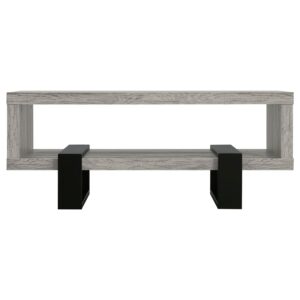 Coaster Home Furnishings Dinard Coffee Table with Shelf Grey Driftwood