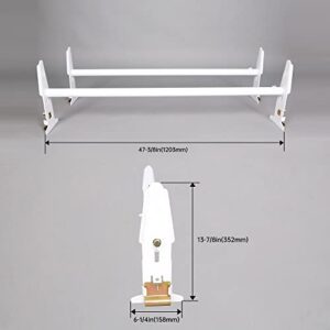 Adjustable Van Roof Ladder Rack Carrier 2 Cross Bars for Chevy Dodge Ford GMC Express 47''-77'' 500lbs