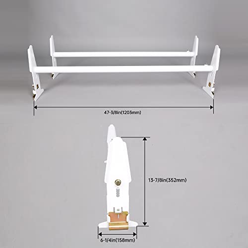 Adjustable Van Roof Ladder Rack Carrier 2 Cross Bars for Chevy Dodge Ford GMC Express 47''-77'' 500lbs