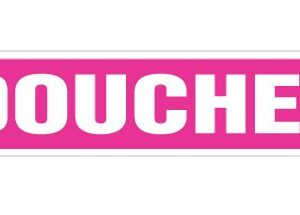 DOUCHE DRIVE Street Sign bag douchebag joke funny birthday | Indoor/Outdoor | 24" Wide Plastic Sign