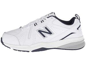 new balance men's 608 v5 casual comfort cross trainer, white/navy, 12