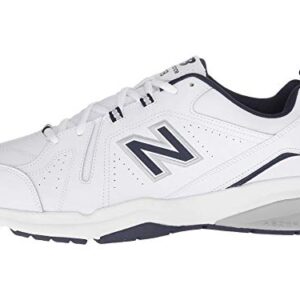 New Balance Men's 608 V5 Casual Comfort Cross Trainer, White/Navy, 12