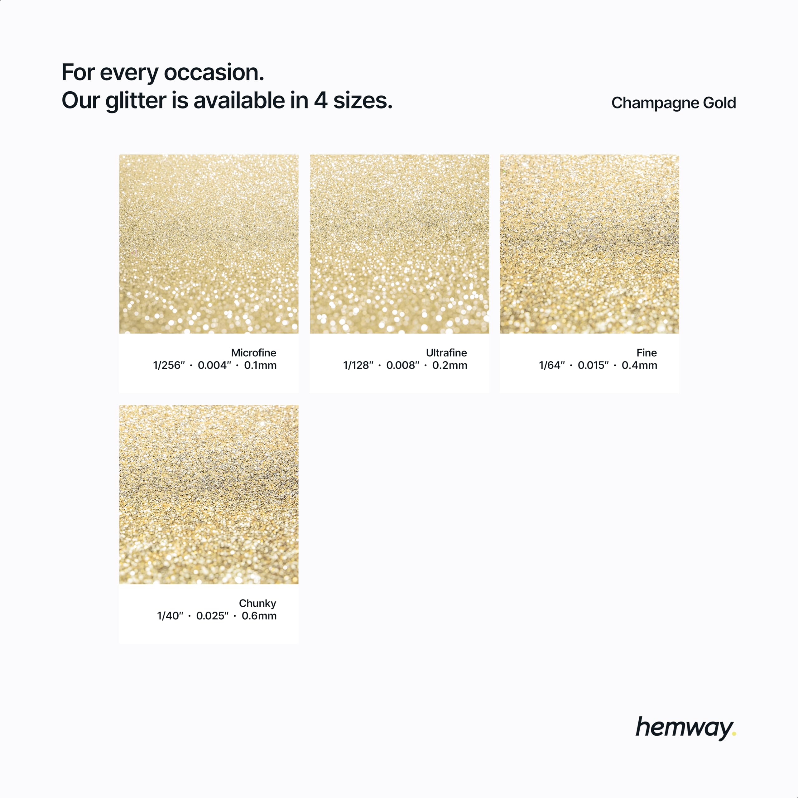 Hemway Glitter Grout Additive add Sparkle to Mosaic Tiles, Bathrooms, Wet Rooms, Kitchens, Tiled Based Rooms and Cement Based Grouts 100g / 3.5oz - Champagne Gold