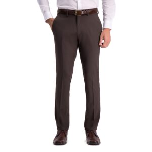 kenneth cole reaction mens shadow check stretch slim fit dress pants, brown, 32w x 30l us