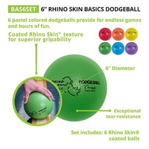 Champion Sports Rhino Skin Basic Dodgeball Set, 6"