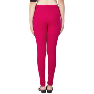 SARJANA HANDICRAFTS Women Cotton Churidar Leggings Authentic Casual Pants (Magenta)