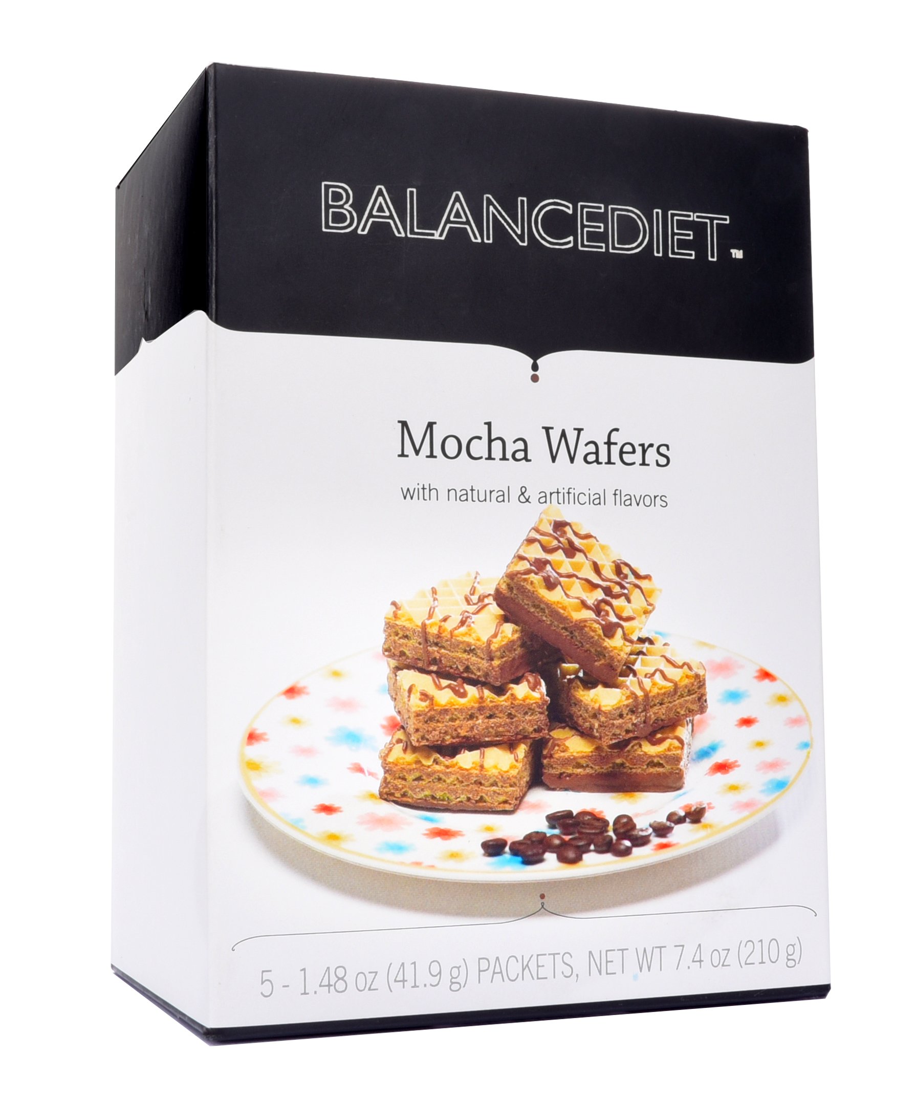 BalanceDiet High Protein Mocha Wafers Healthy Snack or Dessert | 5 Pack