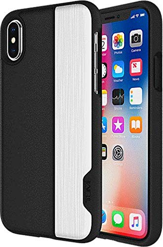 TUMI Vertical Slider Case Series Cover for Apple iPhone X 10 - Black/Silver