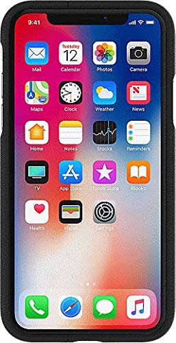 TUMI Vertical Slider Case Series Cover for Apple iPhone X 10 - Black/Silver