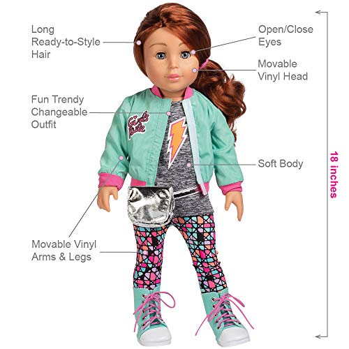 Adora Amazon Exclusive Amazing Girls Collection, 18” Realistic Doll with Changeable Outfit and Movable Soft Body, Birthday Gift for Kids and Toddlers Ages 6+ - Sam