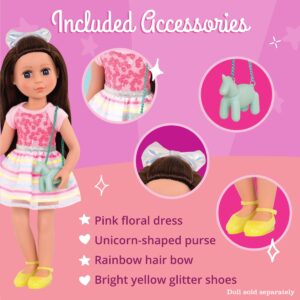 Glitter Girls by Battat - Shiny Flowers In Bloom Outfit -14" Doll Clothes– Toys, Clothes & Accessories For Girls 3-Year-Old & Up , Pink, includes Dress (1)