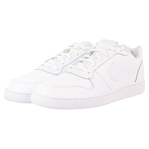 Nike Men's Ebernon Low Basketball Shoe, White/White, 9.5 Regular US