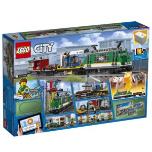 LEGO City Cargo Train 60198 Remote Control Train Building Set with Tracks for Kids, Top Present for Boys and Girls (1226 Pieces)