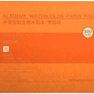 MEEDEN 5X7" Watercolor Paper Block, 20 Sheets (140lb/300gsm), Smooth Surface 100% Cotton, Hot Press, Acid-Free Art Paper for Painting & Drawing, Wet, Mixed Media