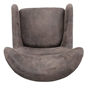 Christopher Knight Home Lorenzo Arm Chair Fabric Hi-Back Studded Chair, Greyish Brown 36D x 26.75W x 41.5H in