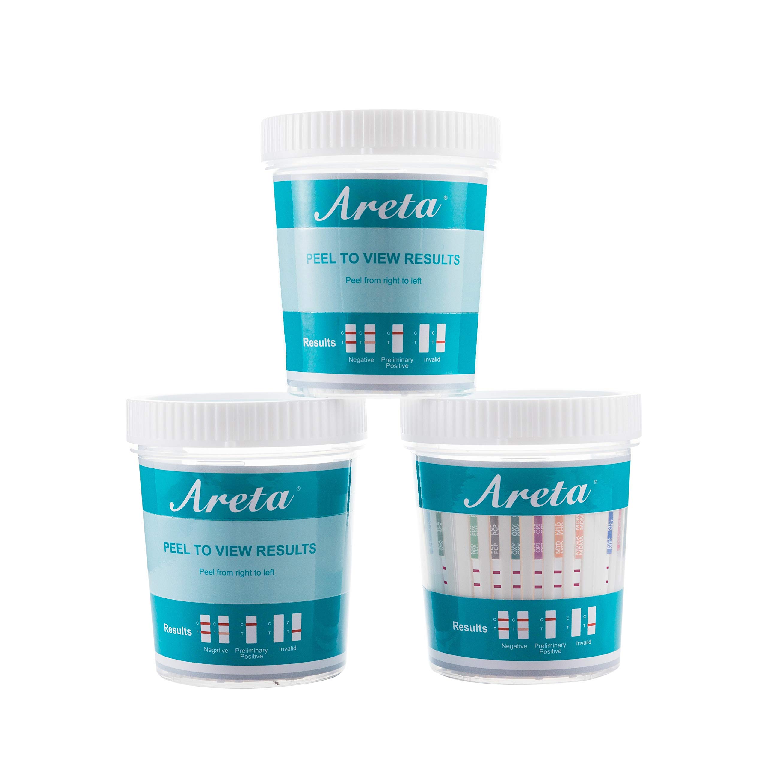 Areta 14 Panel Drug Test Cup Kit with Temperature Strip, Instant Testing 14 Drugs Buprenorphine (BUP),THC,OPI 2000, AMP,BAR,BZO,COC,MET,MDMA,MTD,OXY,PCP,PPX,TCA-#ACDOA-1144-25 Pack