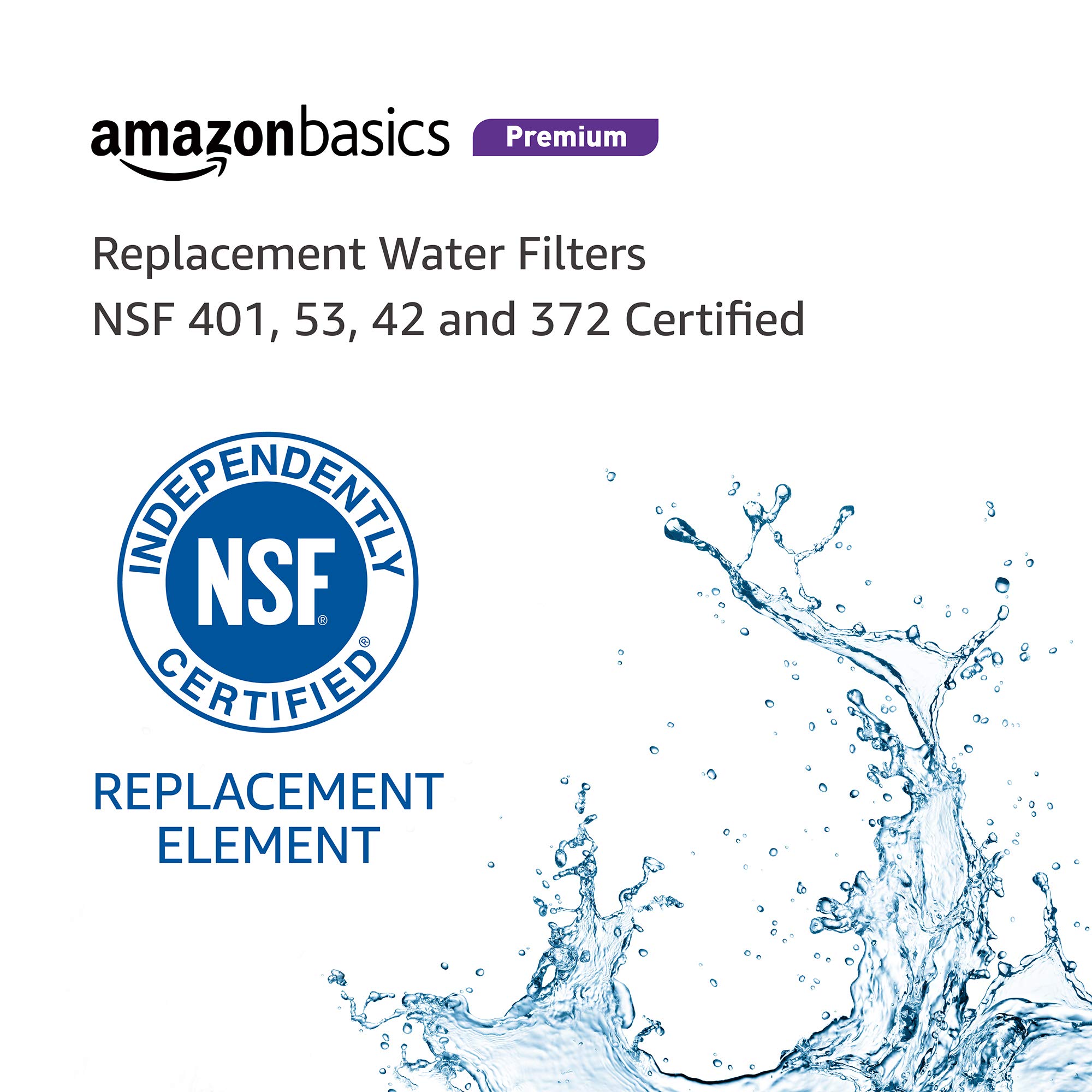 Amazon Basics Replacement Samsung DA29-00020B Refrigerator Water Filter Cartridge - Pack of 3, Premium Filtration