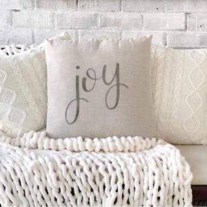 Decorative Knit Throw Pillow Cover Chiristmas Farmhouse Sweater Square Warm Cushion Cover for Couch, Bed, Home Accent Decor (Cream, (18x18 inches(45x45cm))