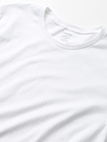 Calvin Klein Men's Cotton Classics 5-Pack Undershirts, 5 White Crewneck, Large