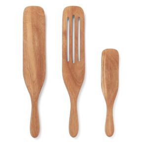 Fox Run 3-Piece Acacia Spurtle Set (Stirring Spatula/Spoon), 2 x 6 x 14.5 inches, Brown