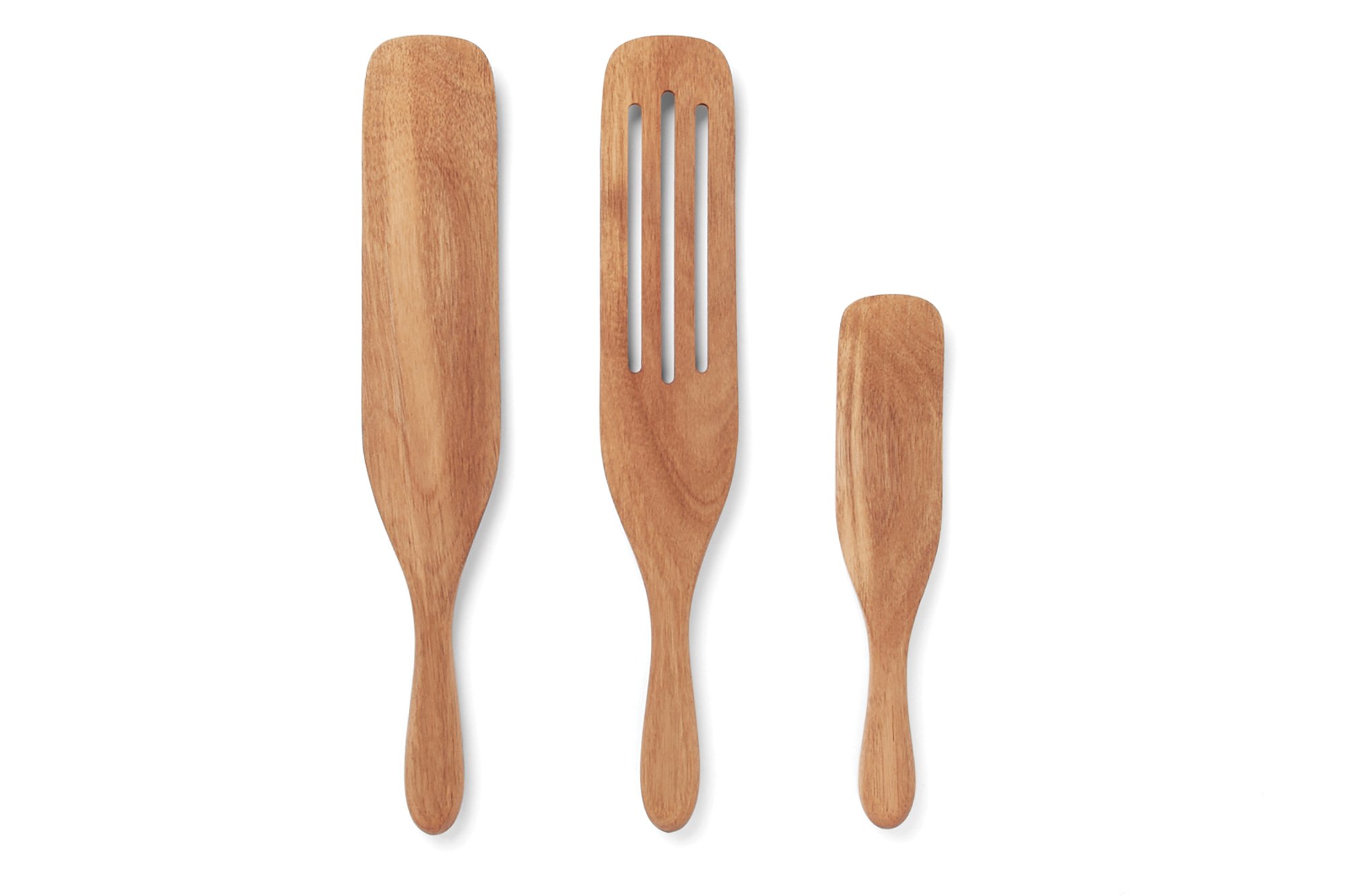 Fox Run 3-Piece Acacia Spurtle Set (Stirring Spatula/Spoon), 2 x 6 x 14.5 inches, Brown