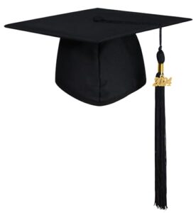 graduatepro matte graduation cap with 2024 tassel for adults high school and bachelor master black