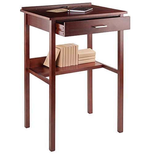 Winsome Ronald High Desk, Walnut, 27.95x21.73x41.89