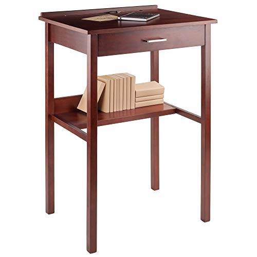 Winsome Ronald High Desk, Walnut, 27.95x21.73x41.89