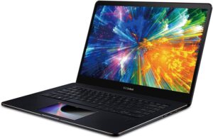 asus zenbook pro 15 laptop, 15.6” uhd 4k touch, intel core i9-8950hk, nvidia geforce gtx 1050 ti, 16gb ddr4 ram, 512gb pcie ssd, backlit kb, windows 10 pro, ux580ge-xb74t