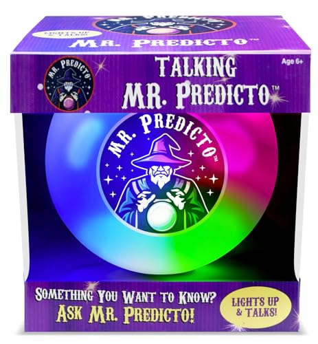 Kamhi World Predicto Fortune Teller Crystal Ball - Ask a Question & He Speaks an Answer - Mysterious Magic Ball, Light Up Toys for Teens, Tweens - Kids Novelty Toys & Amusements (Mr. Predicto)