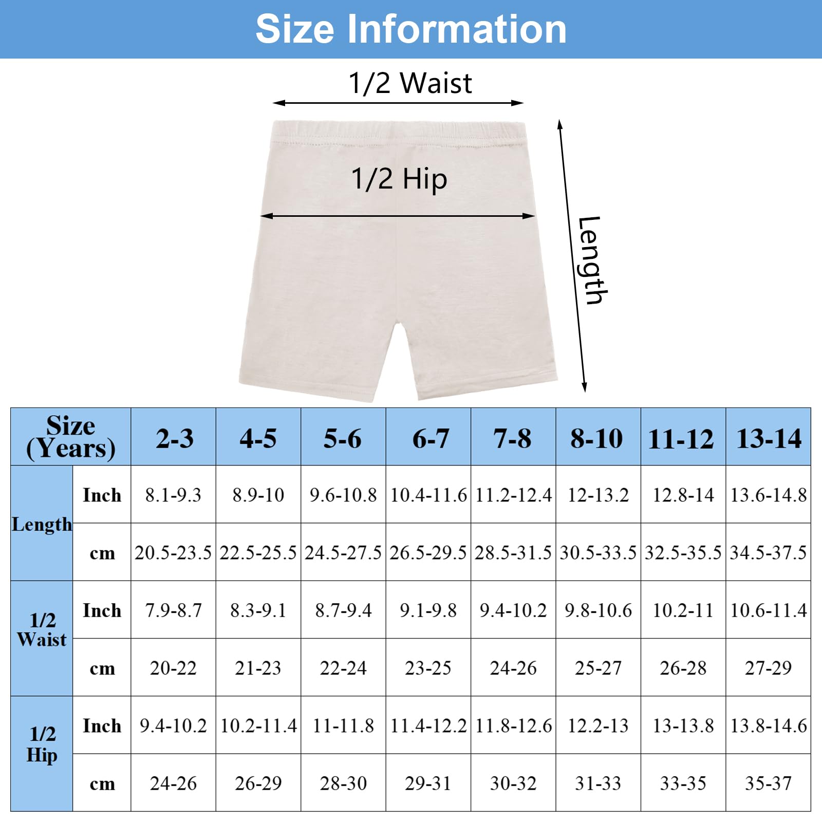 Resinta 6 Pack Girls Bike Shorts Cartwheel Shorts for Girls Toddler Under Dress Dance Short Kids Biker Shorts MultiColor