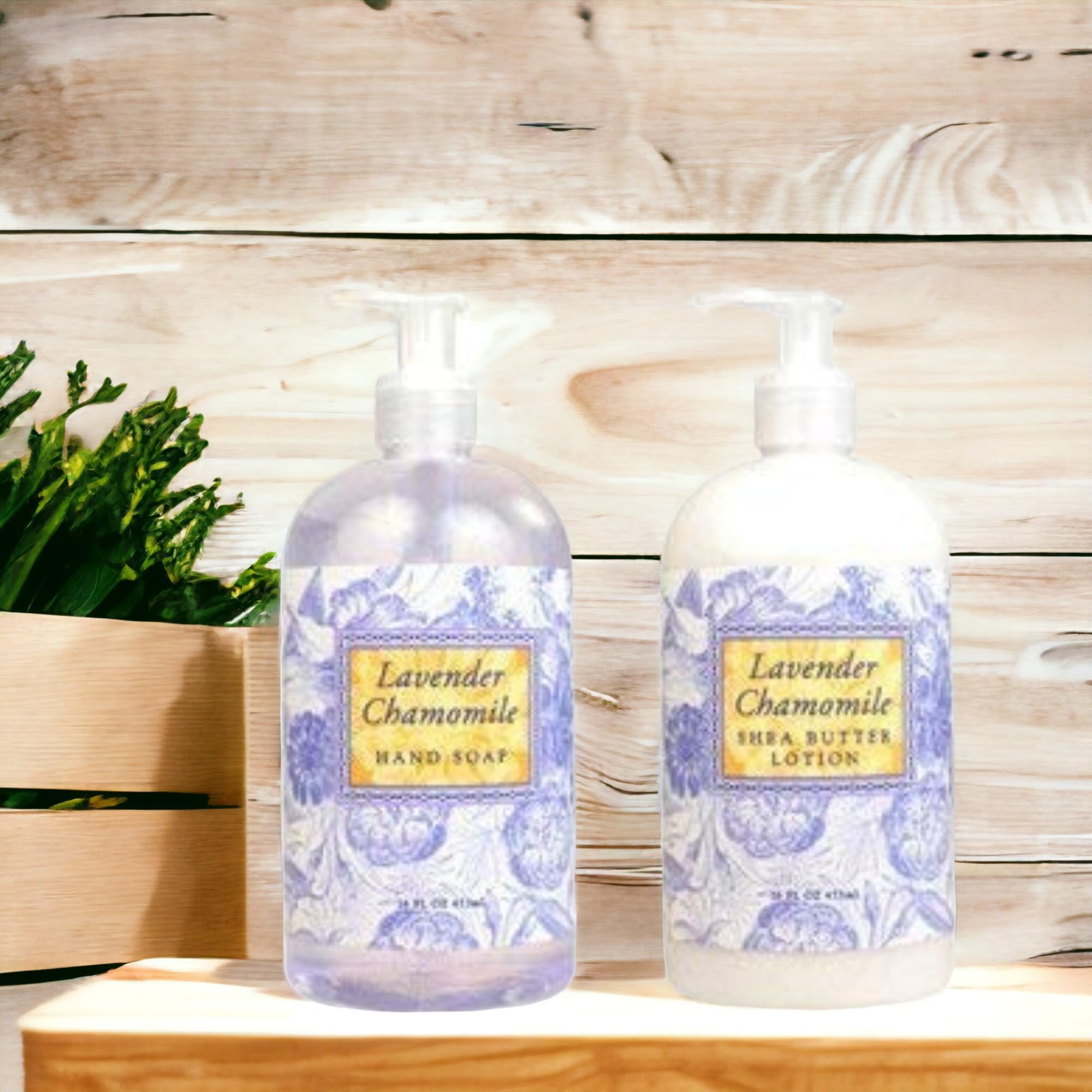 Greenwich Bay Trading Hand Soap & Hand and Body Lotion, 16 Ounce, 2 pack Bundle Set (Lavender Chamomile)