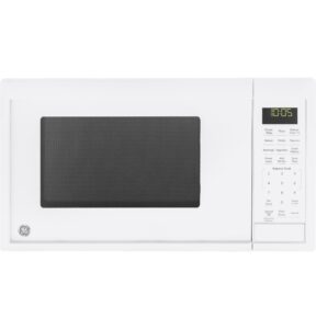 ge countertop microwave oven | 0.9 cubic feet capacity, 900 watts | kitchen essentials for the countertop or dorm room | white