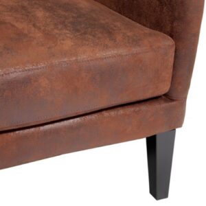 Christopher Knight Home Lorenzo Fabric Studded Club Chair, Brown 36D x 26.75W x 41.5H in