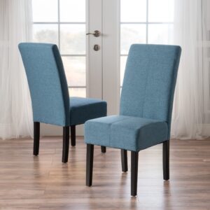 Christopher Knight Home Pertica Fabric Dining Chairs, 2-Pcs Set, Blue