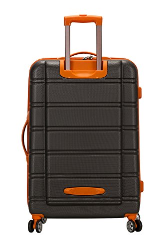 Rockland Melbourne Hardside Expandable Spinner Wheel Luggage, CHARCOAL, Checked Large 28"