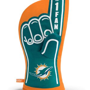 YouTheFan NFL Miami Dolphins #1 Oven Mitt Team Color, 13.25" x 6.5"