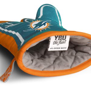 YouTheFan NFL Miami Dolphins #1 Oven Mitt Team Color, 13.25" x 6.5"