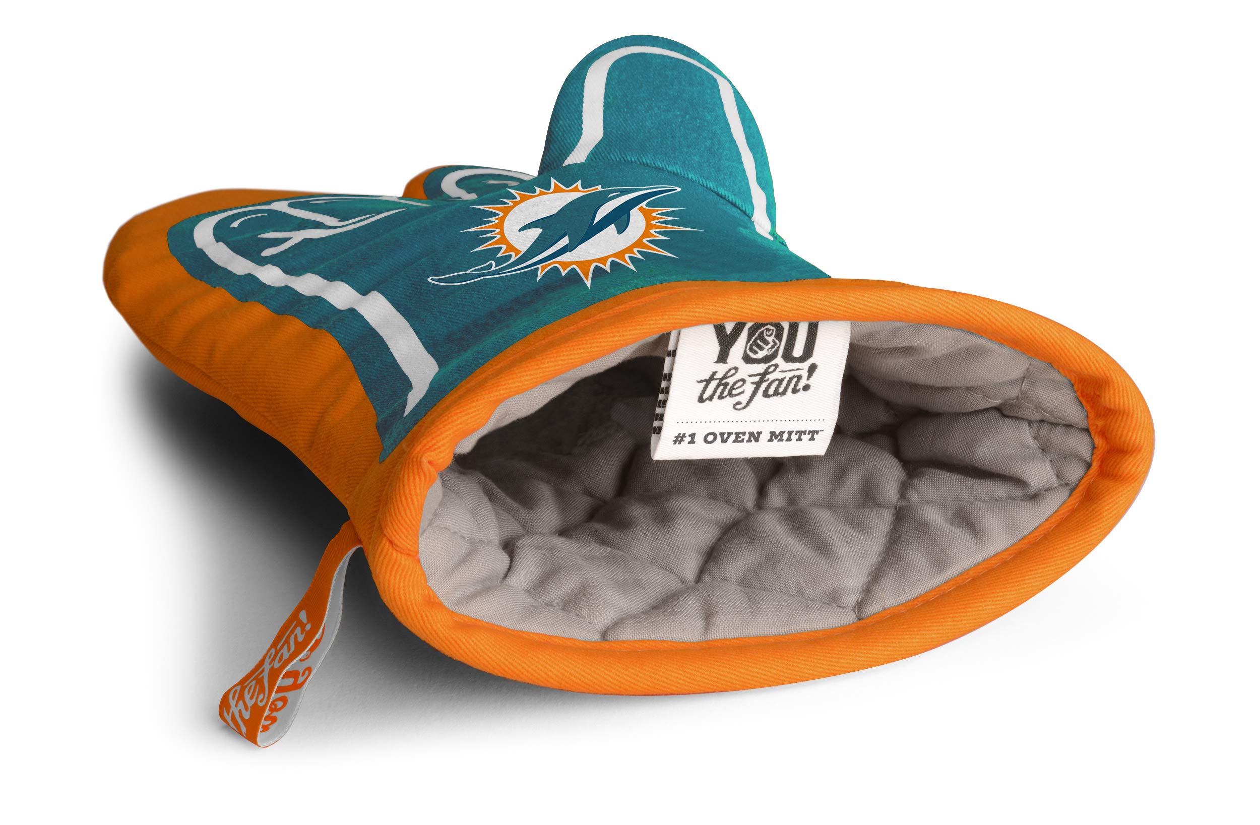 YouTheFan NFL Miami Dolphins #1 Oven Mitt Team Color, 13.25" x 6.5"