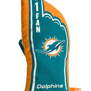 YouTheFan NFL Miami Dolphins #1 Oven Mitt Team Color, 13.25" x 6.5"