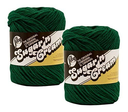 Sugar'N Cream Yarn - Solids-Dark Pine