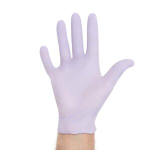 halyard lavender nitrile exam gloves, powder-free, non-sterile, 3.1 mil, 9.5", lavender, large, 52819 (box of 250)