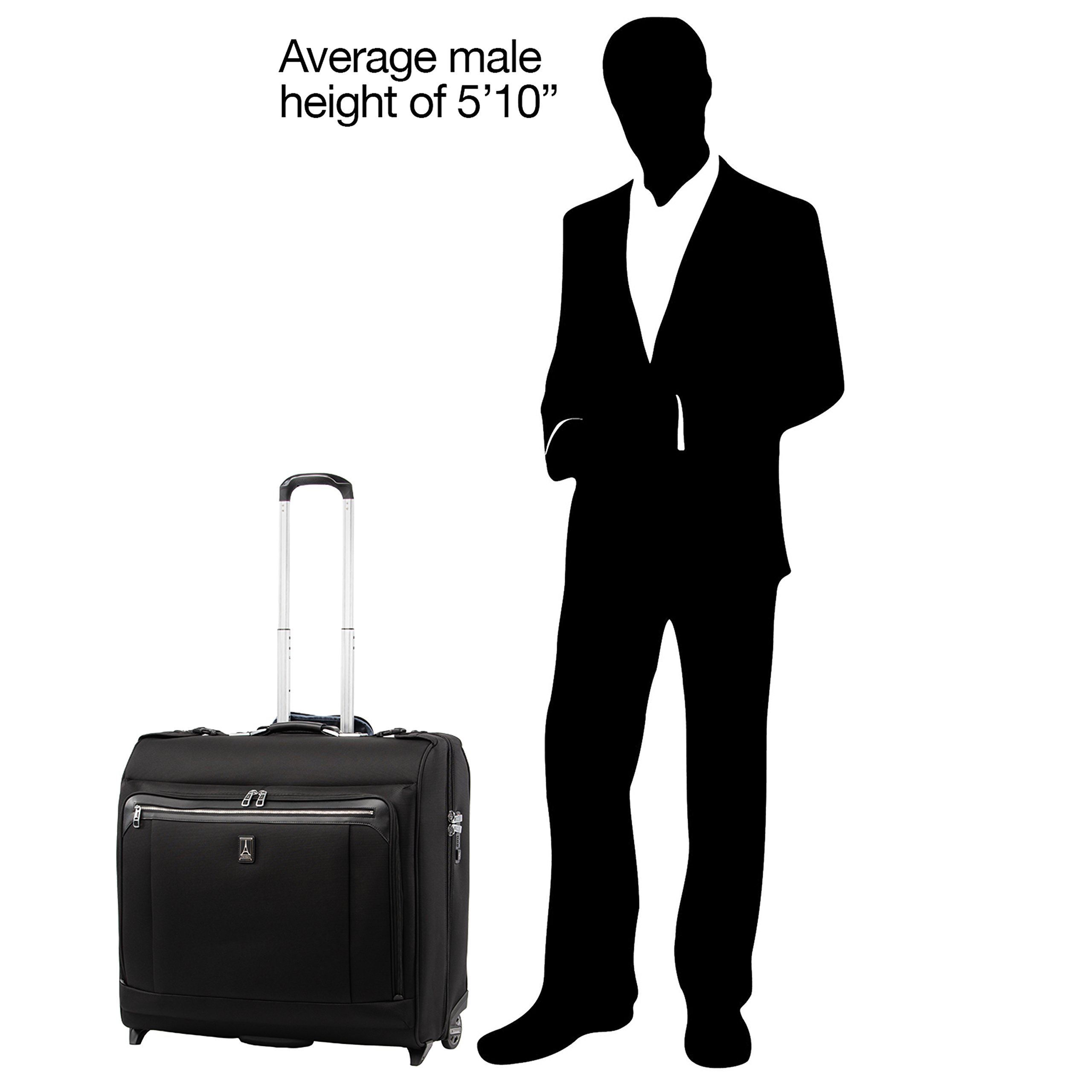 Travelpro Platinum Elite 50-Inch Rolling Garment Bag, Shadow Black