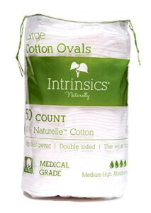 intrinsics 407406 large oval cotton pads 3" - 50 count